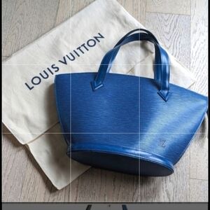 Louis Vuitton Blue Epi Leather Shoulder Bag